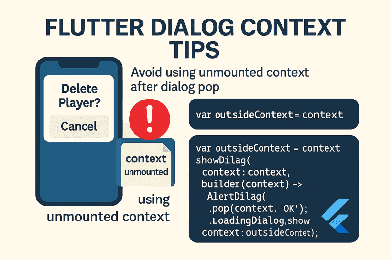Flutter Dialog Context 注意事项