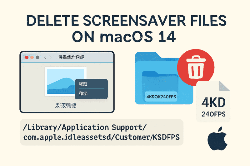 macOS 14 删除屏保文件
