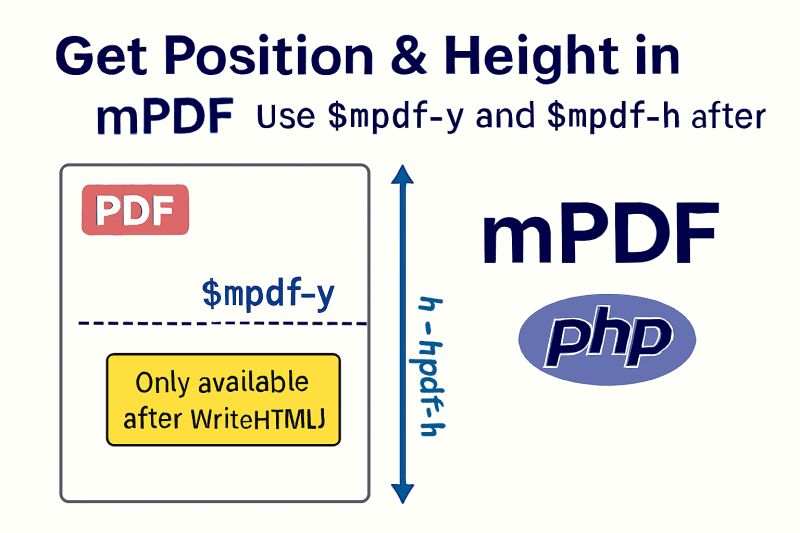 mPDF 获取当前位置及页面高度
