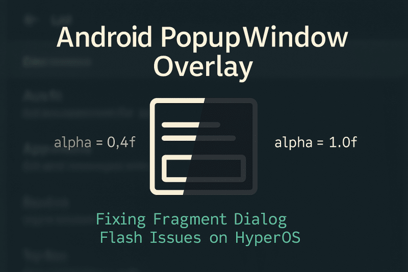 [Android] 为 PopupWindow 设置遮罩