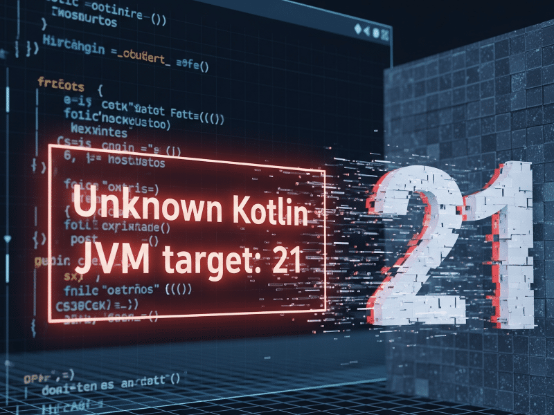 [Android] 更新 Android Studio 后报错 Unknown Kotlin JVM target: 21